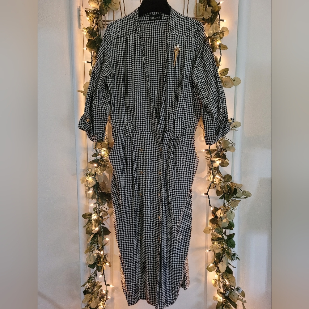 Houndstooth Duster Size L/XL